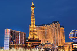 Las Vegas Strip night skyline