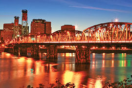 Portland night sky stock