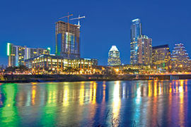 Austin night skyline