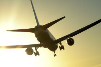 airplane sunset - 370