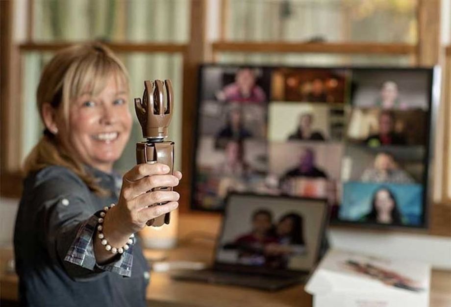Odyssey Teams' Helping Hands program can let attendees (whether meeting in-person or virtually) build prosthetic hands for those in need.