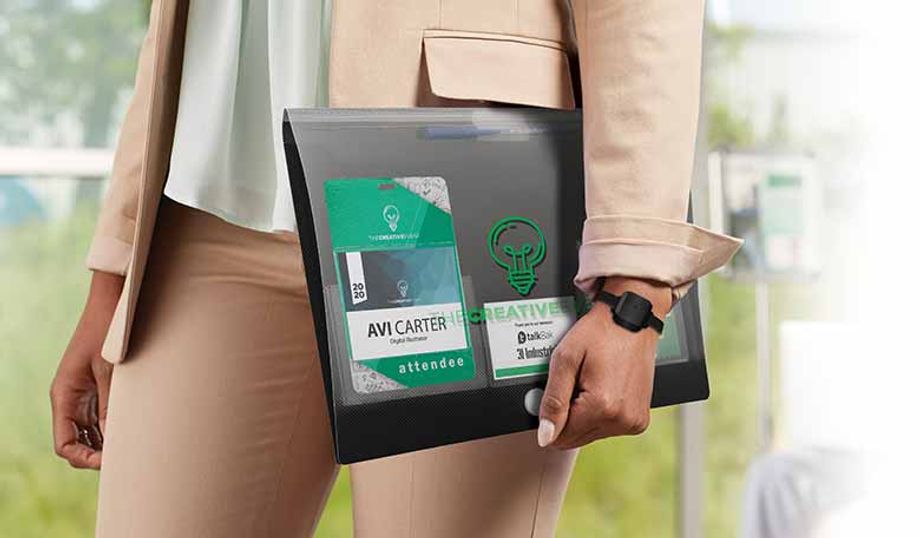 PC/Nametag's tracking wristband lets wearers know when someone is too close.