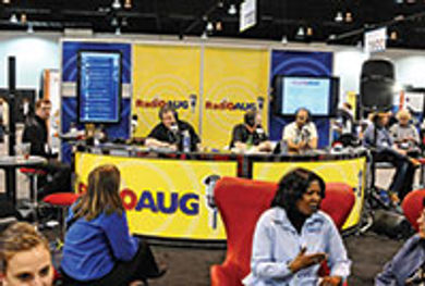 At Oracle's last user conference
the company ran a sponsored online
radio station from the show floor