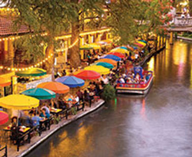 San Antonio's famous River Walk
offers great hotels, scenery, and dining,
as well as a great way to explore the city