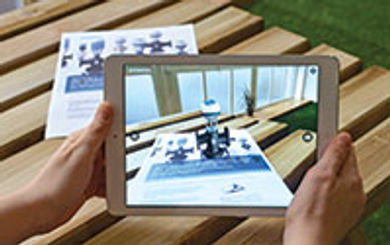 Siemens used augmented reality
to create an interactive brochure
to use at trade shows