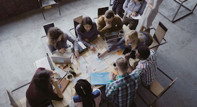 employees at table