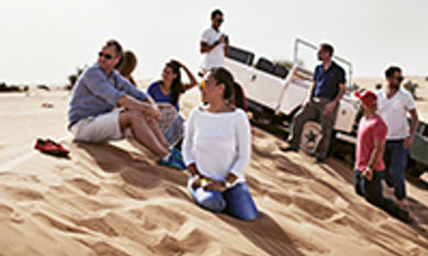 A desert outing in Dubai provides a
memorable contrast to the destination's
skyscrapers and urban extravagance