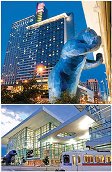 Within walking distance of the
Colorado Convention Center, Denver's
downtown district has big-brand
properties as well as a wide array
of boutique options, such as The
Crawford Hotel, the dual-branded
AC Hotels by Marriott
and Le Méridien, among others