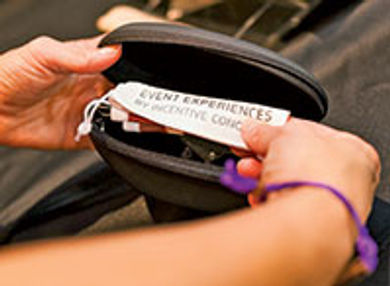 Incentive Concepts offers customized
carrying cases as part of its
Event Experiences programs