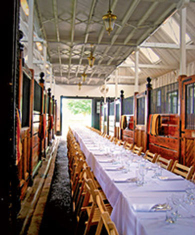 What was once a horse stable
is now a setting for an
intriguing meal function