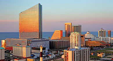 Atlantick City dusk stock Atlantick City dusk stock