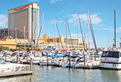 The Marina district offers plenty
of fun, but also a wealth of
meeting spaces nearby