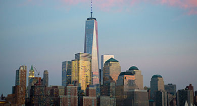 NYC skyline pic trump