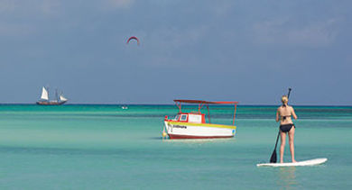 Aruba puddle boarding
