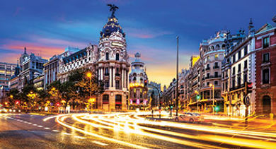 Spain's capital city Madrid streets