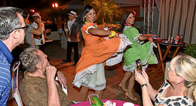 Colorful Caribbean dancers