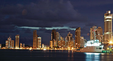 Brazilian city skyline