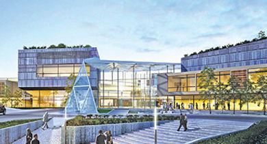 A rendering of the International Convention Center Wales, opening in 2020