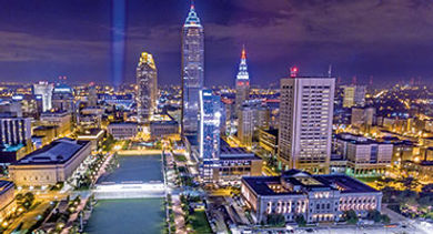 Cleveland night skyline