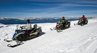 Groups outdoor snow sports