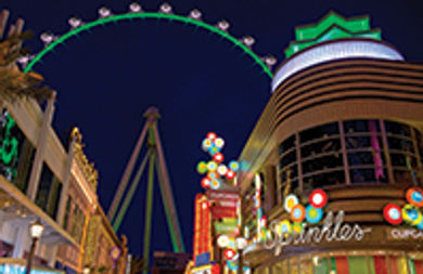 The LINQ outdoor dining, shopping,
and entertainment district was
the first project to bring the
outside into Vegas experience