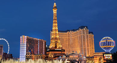 Las Vegas Strip night skyline