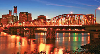 Portland night sky stock