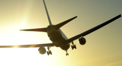 airplane sunset - 370