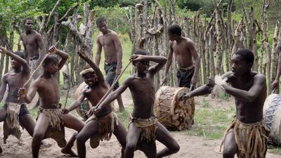 Performers demonstrate traditional Zulu dance at Khula Township. // © 2014 David DiGregorio