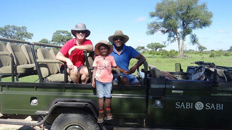 Banda and his family on one of the company’s new Pride Safaris