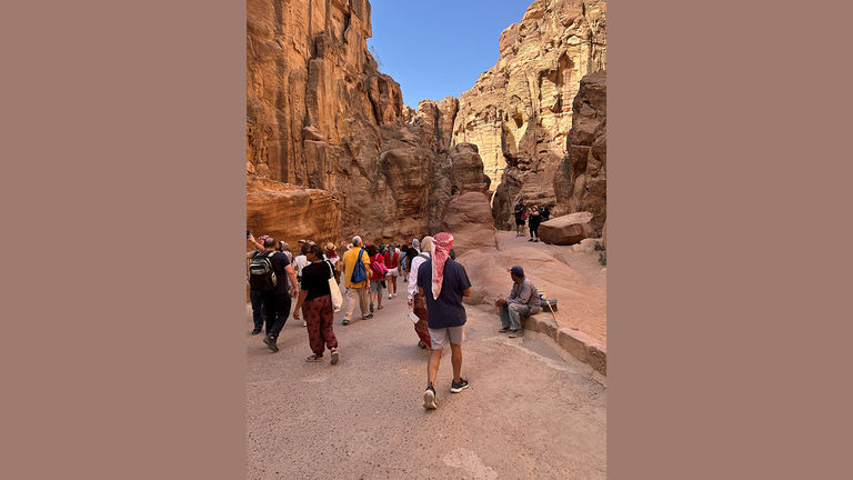 It takes about 20 minutes to walk the 1 mile from Petra’s entrance to the Treasury.
