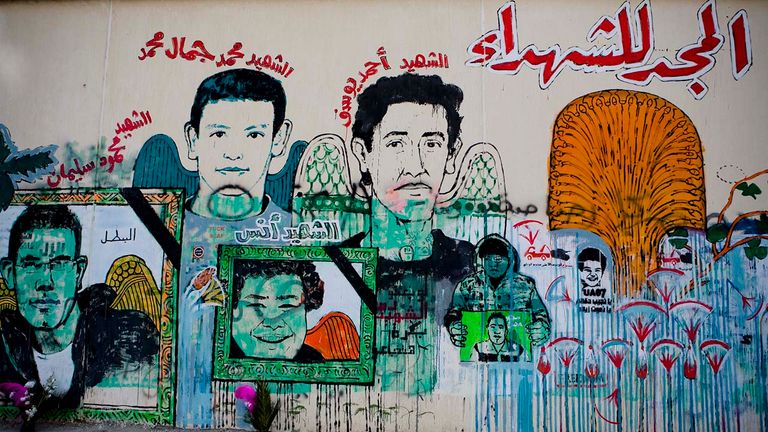 Protestors used street art to keep the memories of fallen protestors alive.