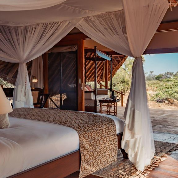 Soroi Larsens Camp offers luxury tented accommodations within Samburu National Reserve.