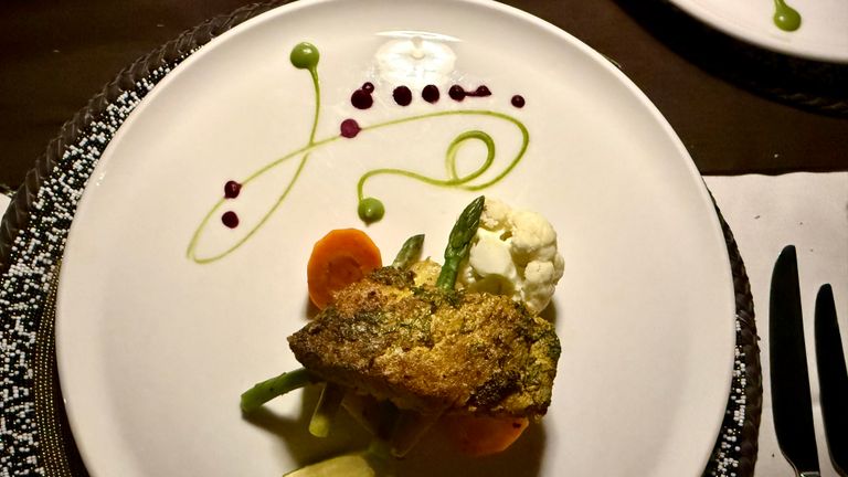 Meal options rotate daily, but are always elegantly plated and delicious.