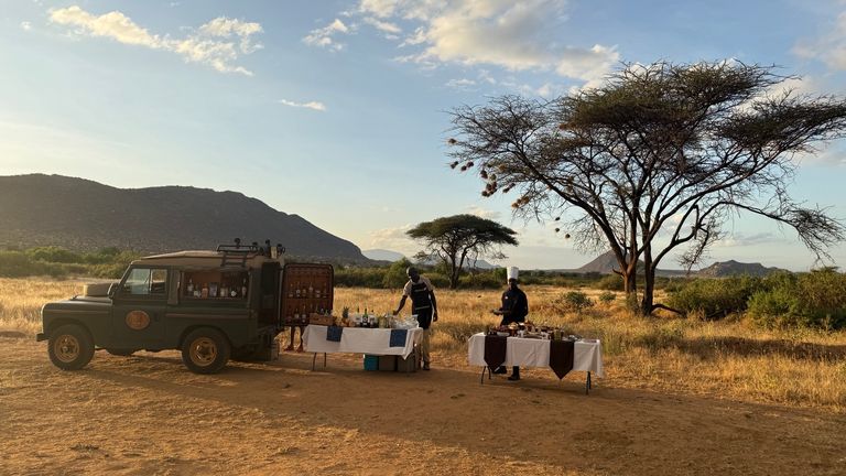 The setup for sundowners will make clients feel like VIPs.