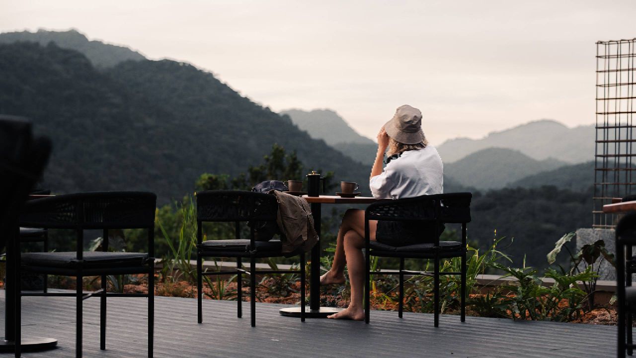 An expansive deck with black Everlast decking extends from the dining room and is the perfect spot for a morning coffee while watching birds.