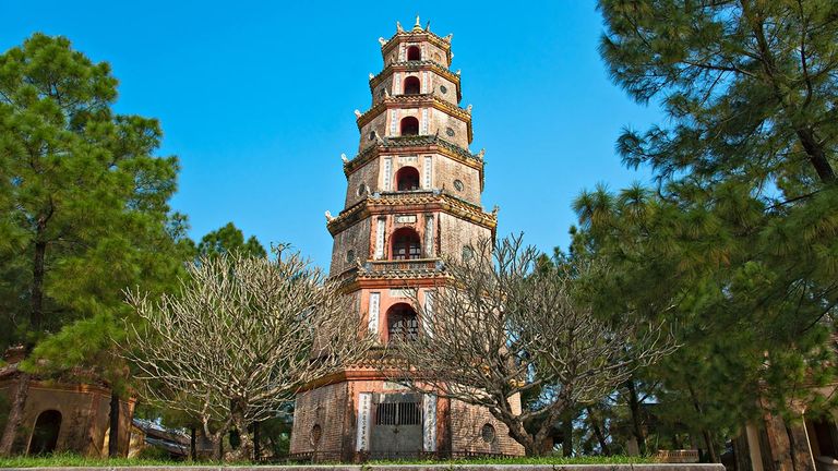 A Nguyen emperor ordered the building of Thien Mu Pagoda.