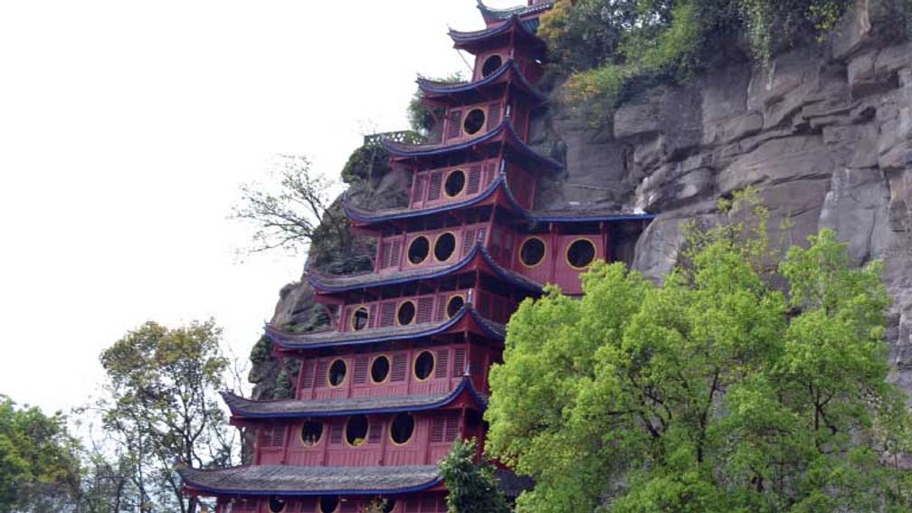 The Pagoda on Shibaozhai Mountain is a top attraction for Yangtze River cruisers. // © 2013 Mindy Poder 2