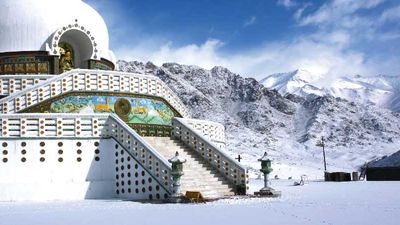 Shanti Stupa is a must-see site in Ladakh, India. // © 2015 The Ultimate Travelling Camp 2