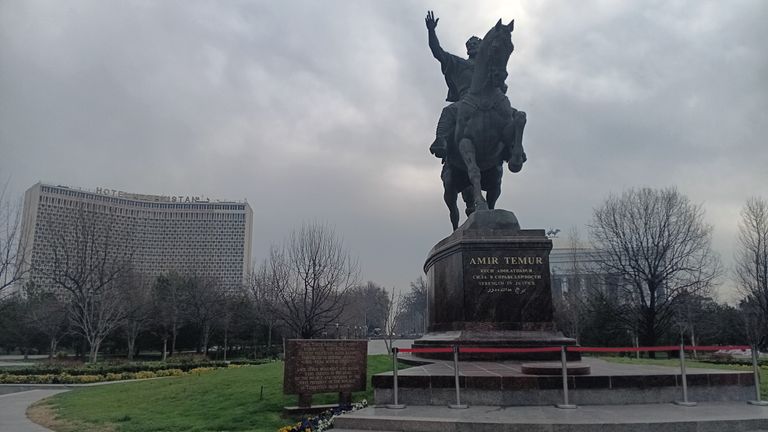 Travelers can visit the city's primary square, Amir Temur Square.