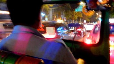 Tuk tuks were the mode of transportation for the writer during a trip hosted by Bangkok Food Tours. // © 2016 Shane Nelson