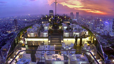 At the top of the Banyan Tree Bangkok hotel is Vertigo Grill and Moon Bar. // © 2014 Banyan Tree Bangkok