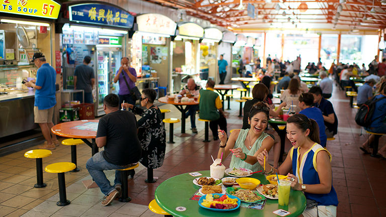 Street food is an integral part of Singapore's culture.