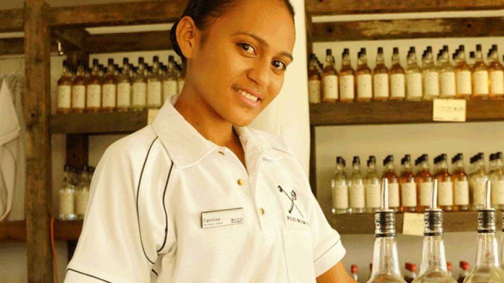 Sample Fijian liquor with a rum master during a private tasting at Fiji Rum Co. // © 2016 Natalie Chudnovsky 2