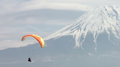 SkyAsagiri presents a paragliding experience with views of Mount Fuji. // © 2014 Monica Poling