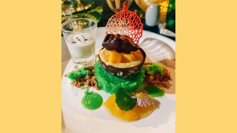A dinosaur-inspired dessert at Avani Ao Nang Cliff Resort