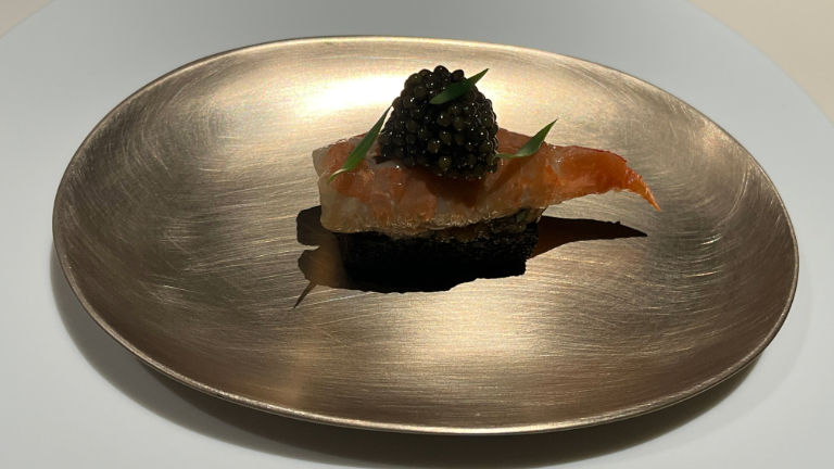 Dishes at Meta often feature fresh seafood.