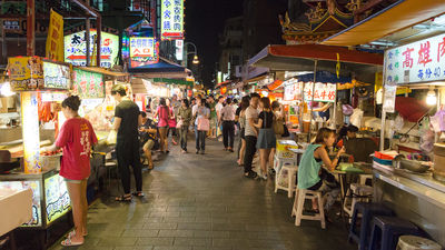 Shilin Night Market in Taipei is one of the largest in Taiwan.