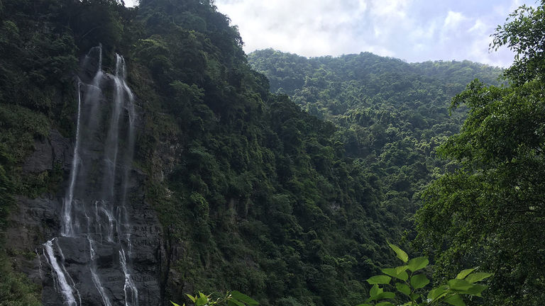 Wulai Waterfall plunges 262 feet into the Nanshi River below.
