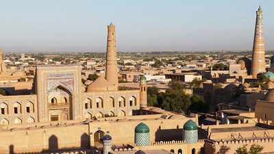 Itchan Kala was once a powerful castle in Khiva and is now a protected World Heritage Site. // © 2014 Thinkstock